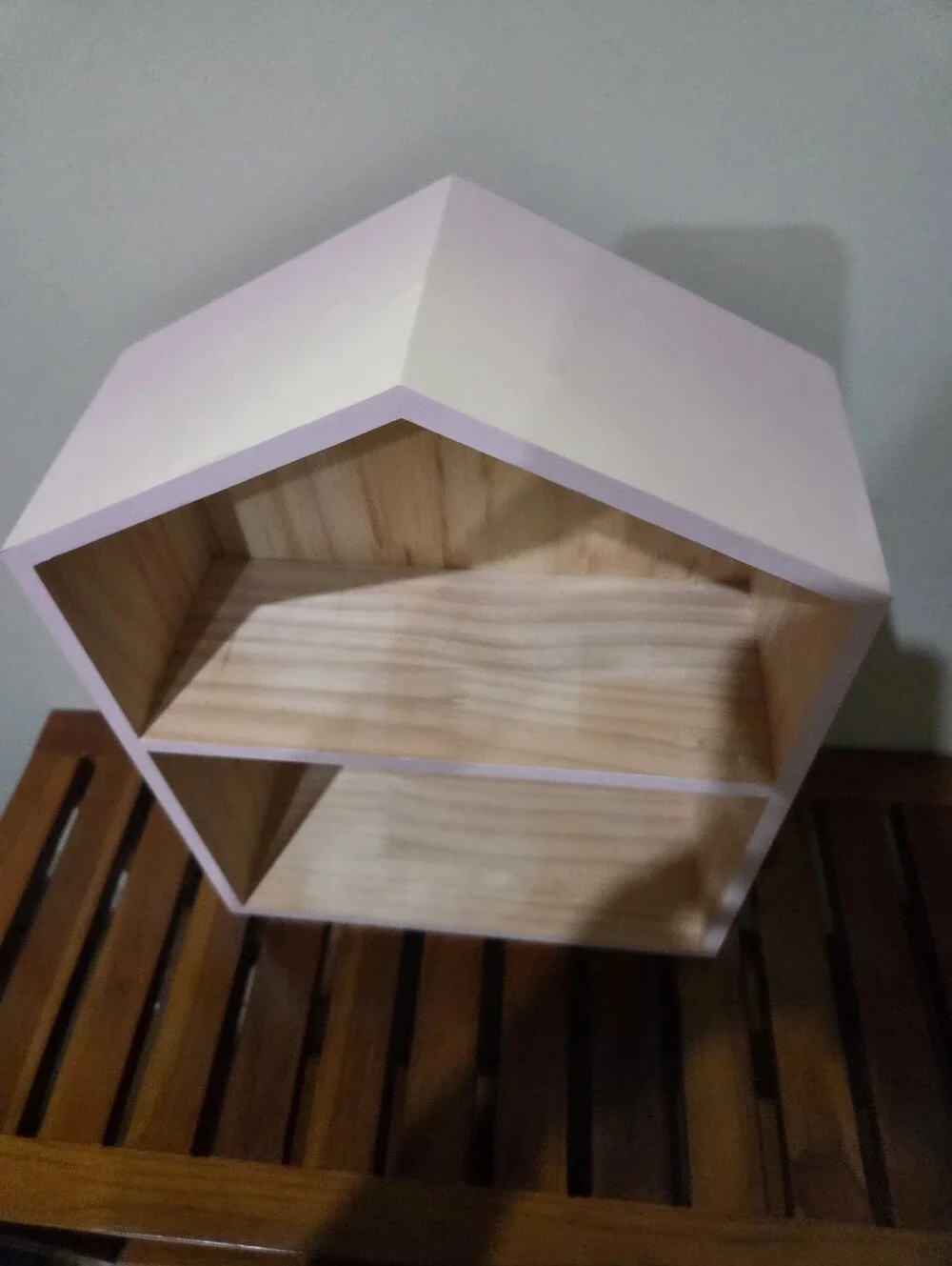 Pillowfort Pink Trim Wooden House Shelf